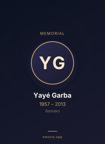 Memorial portrait of Yayé Garba