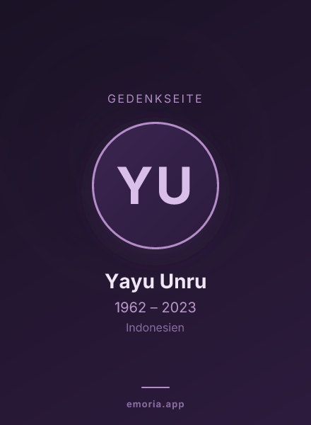 Gedenkportrait von Yayu Unru
