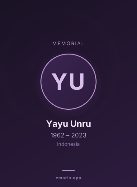Memorial portrait of Yayu Unru