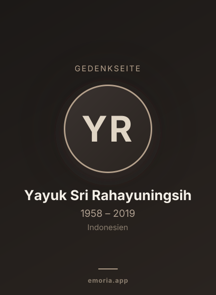 Gedenkportrait von Yayuk Sri Rahayuningsih