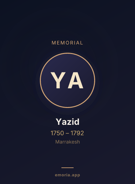 Memorial portrait of Yazid