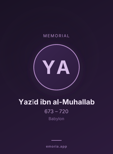 Memorial portrait of Yazīd ibn al-Muhallab