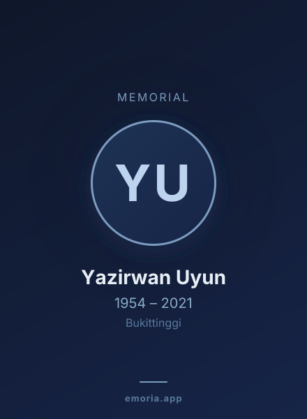 Memorial portrait of Yazirwan Uyun