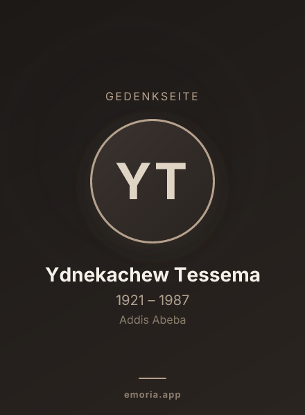 Gedenkportrait von Ydnekachew Tessema