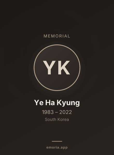 Memorial portrait of Ye Ha Kyung