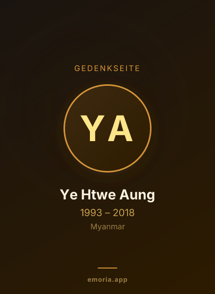 Gedenkportrait von Ye Htwe Aung