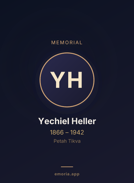 Memorial portrait of Yechiel Heller