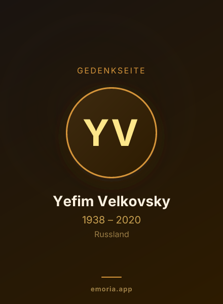 Gedenkportrait von Yefim Velkovsky