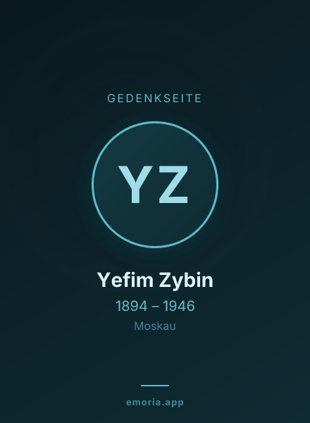 Gedenkportrait von Yefim Zybin