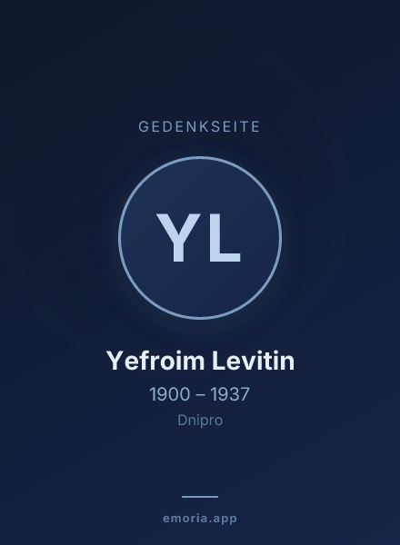 Gedenkportrait von Yefroim Levitin