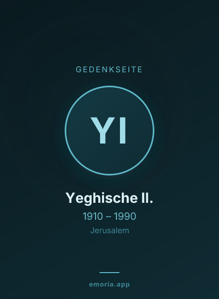 Gedenkportrait von Yeghische II.