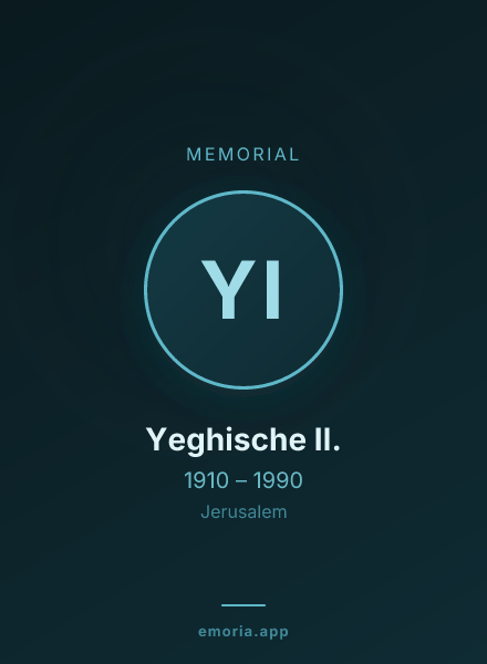 Memorial portrait of Yeghische II.