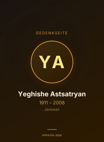 Gedenkportrait von Yeghishe Astsatryan