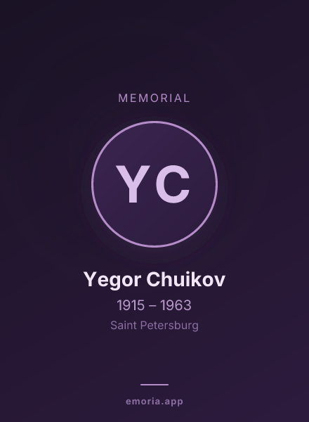 Memorial portrait of Yegor Chuikov