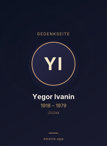 Gedenkportrait von Yegor Ivanin
