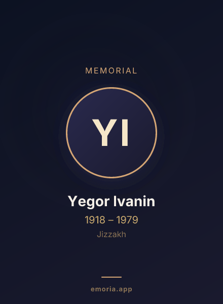 Memorial portrait of Yegor Ivanin