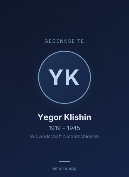Gedenkportrait von Yegor Klishin