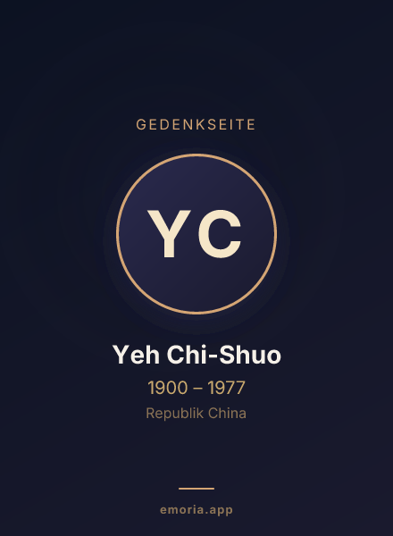 Gedenkportrait von Yeh Chi-Shuo