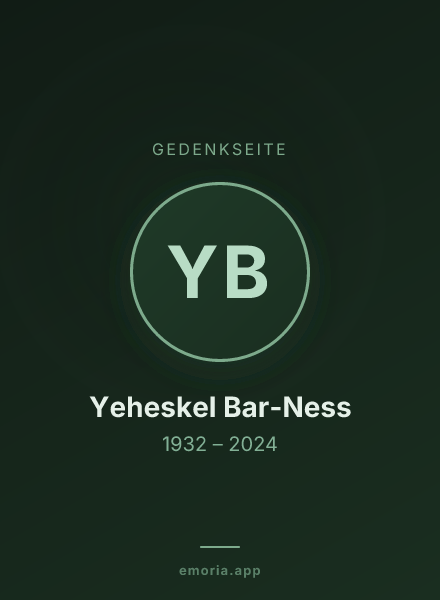 Gedenkportrait von Yeheskel Bar-Ness