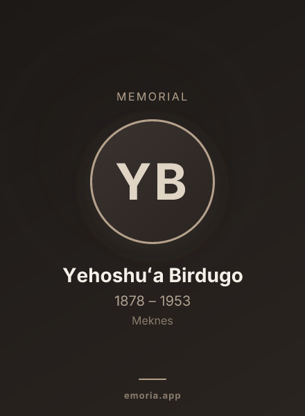 Memorial portrait of Yehoshuʻa Birdugo