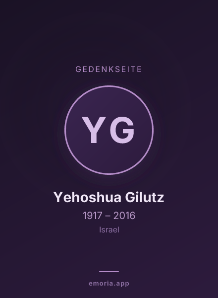 Gedenkportrait von Yehoshua Gilutz