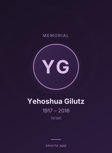 Memorial portrait of Yehoshua Gilutz