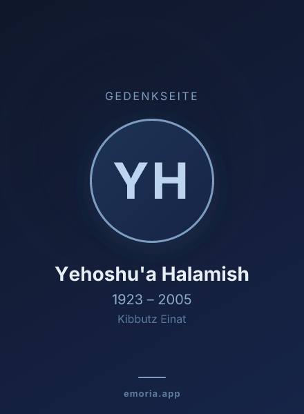 Gedenkportrait von Yehoshu'a Halamish