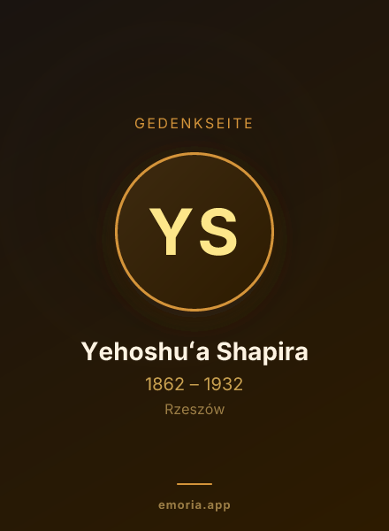 Gedenkportrait von Yehoshuʻa Shapira