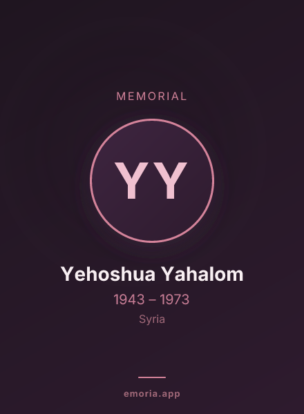Memorial portrait of Yehoshua Yahalom