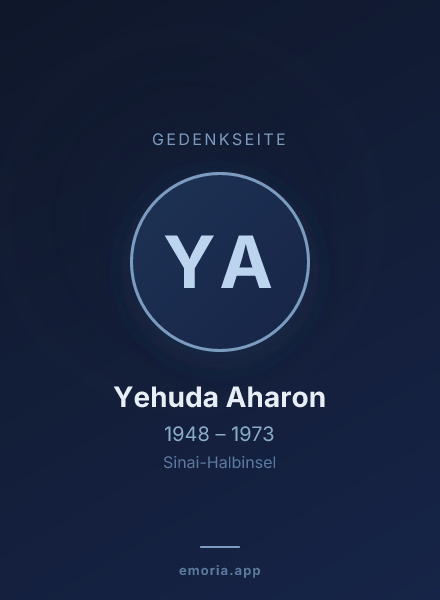 Gedenkportrait von Yehuda Aharon