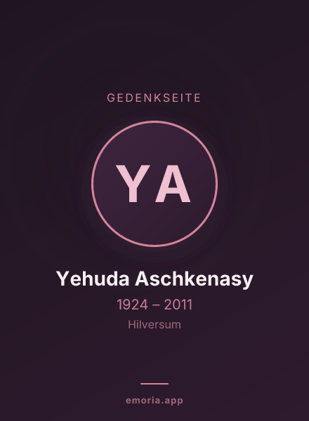 Gedenkportrait von Yehuda Aschkenasy