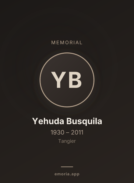 Memorial portrait of Yehuda Busquila