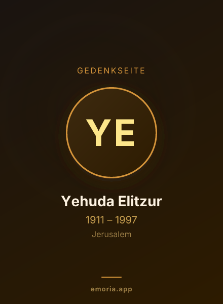 Gedenkportrait von Yehuda Elitzur