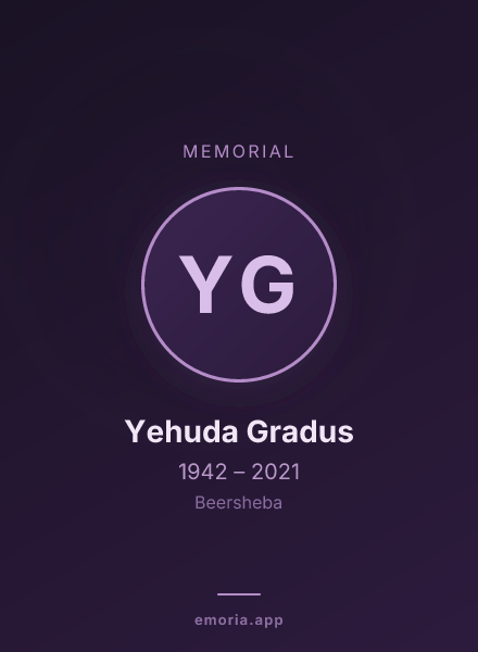 Memorial portrait of Yehuda Gradus