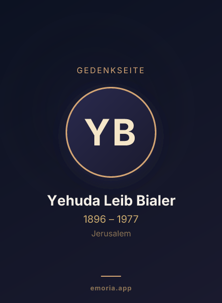 Gedenkportrait von Yehuda Leib Bialer