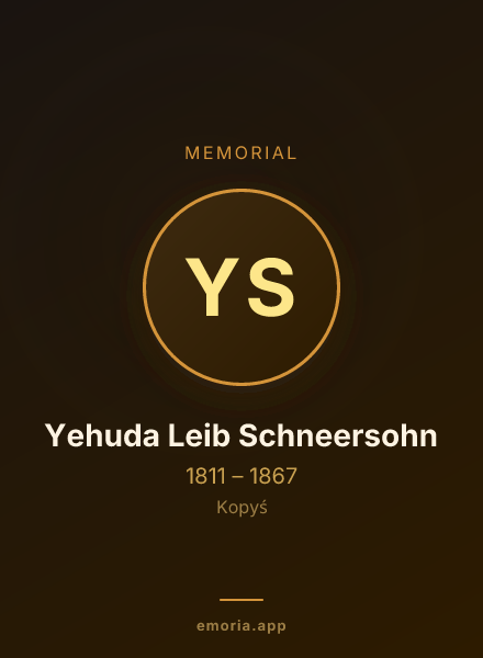 Memorial portrait of Yehuda Leib Schneersohn