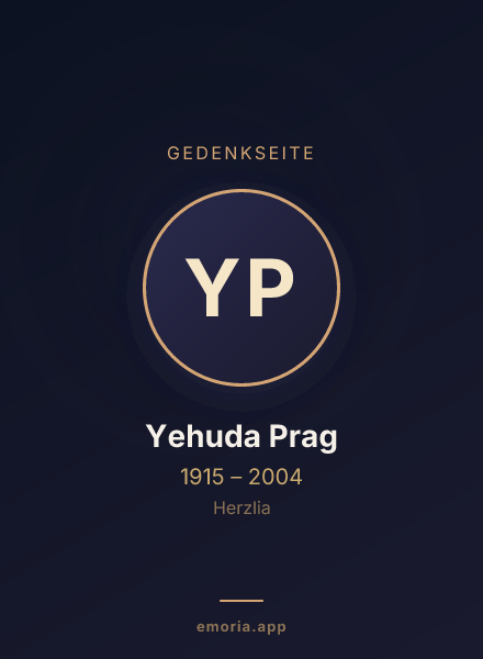 Gedenkportrait von Yehuda Prag