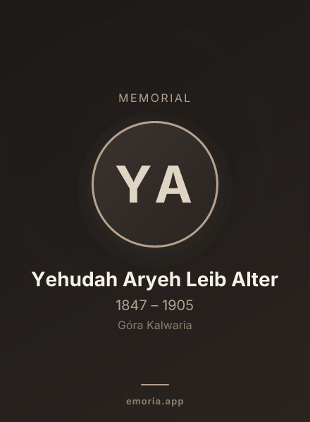 Memorial portrait of Yehudah Aryeh Leib Alter