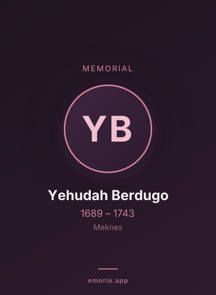 Memorial portrait of Yehudah Berdugo