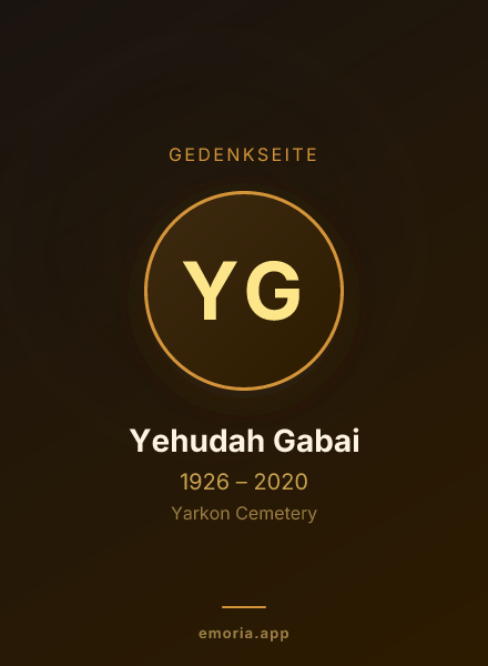 Gedenkportrait von Yehudah Gabai