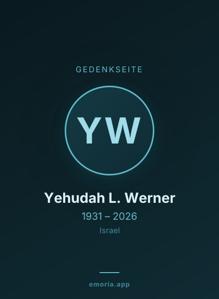 Gedenkportrait von Yehudah L. Werner