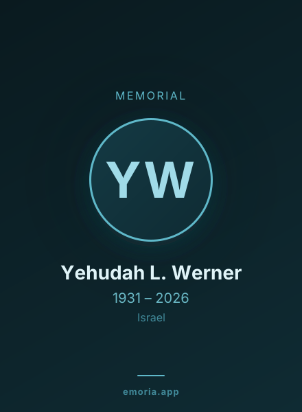 Memorial portrait of Yehudah L. Werner