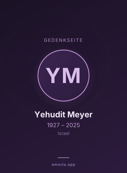 Gedenkportrait von Yehudit Meyer