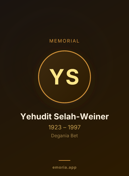Memorial portrait of Yehudit Selah-Weiner
