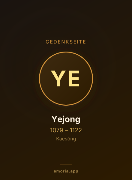 Gedenkportrait von Yejong