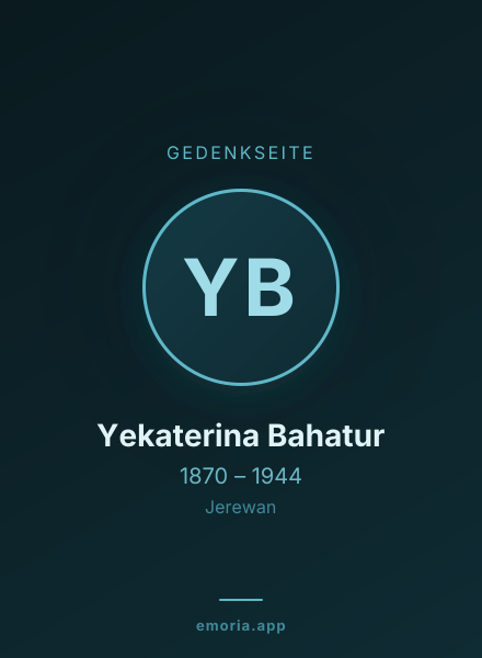 Gedenkportrait von Yekaterina Bahatur