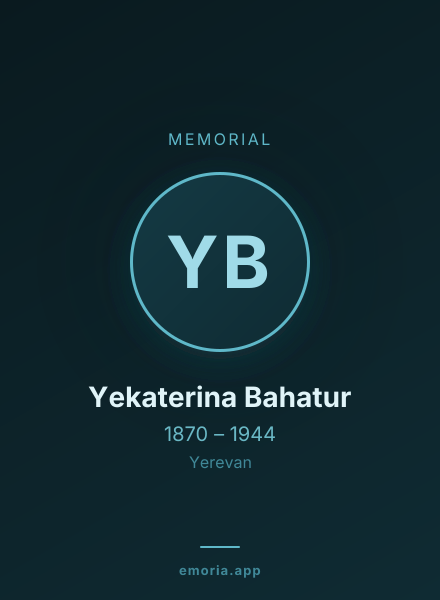 Memorial portrait of Yekaterina Bahatur