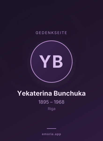 Gedenkportrait von Yekaterina Bunchuka