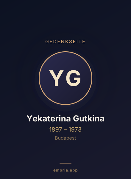 Gedenkportrait von Yekaterina Gutkina