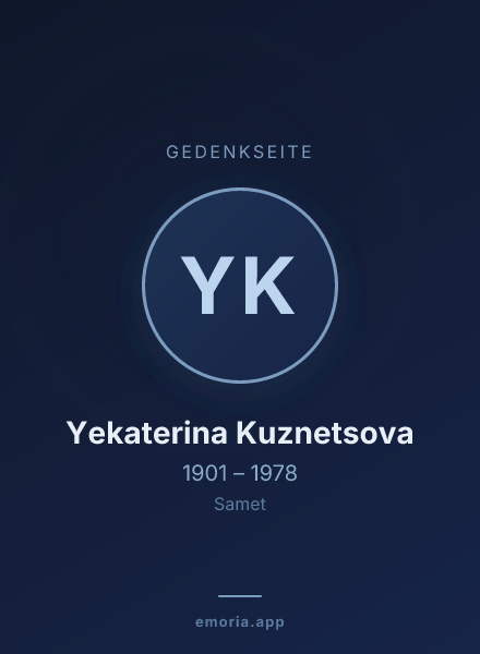 Gedenkportrait von Yekaterina Kuznetsova